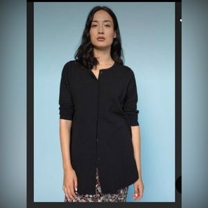 Gudrun Sjoden Sjödén Black Shirt SZ M Organic Cotton